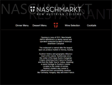 Tablet Screenshot of naschmarkt-restaurant.com